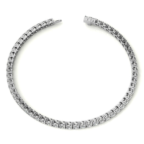 6.00 CTW AGI Certified Lab-Grown Diamond Tennis Bracelet in 14K Yellow